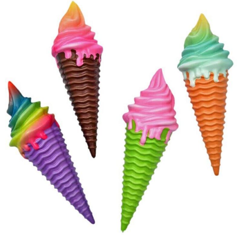Красочное мороженое Сквиши Медленно поднимающееся Мягкая Креативная Игрушка-Сжималка Симуляция Снятие Стресса Забавный Рождественский Подарок Игрушка для Детей