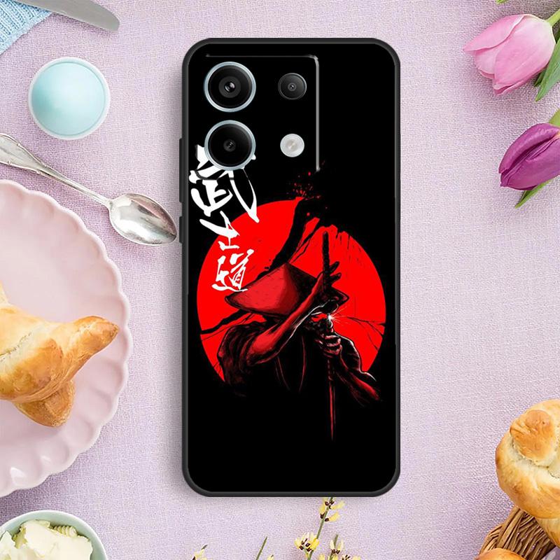 Кейс-органайзер Самурайский стиль Япония Для Xiaomi Redmi Note 13 11 10 12 14 15 Pro Plus Чехол Для Redmi 15 14C 10C 13C 12C 15C