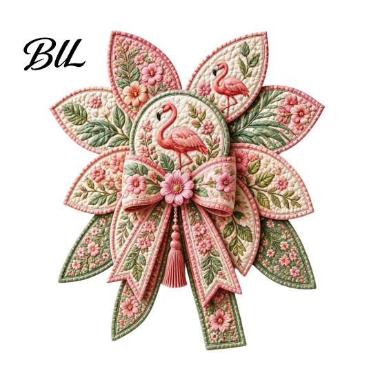 Quilting Craft Supplies Set DIY Quilted Hanger Kit for Door Wall, Wreath Patchwork Bow Sewing Hummingbird Cardinals Fabric Art Kit, Adults &