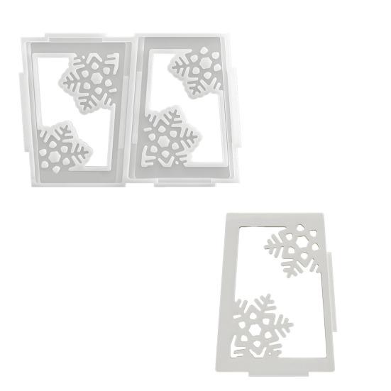 Форма для подсвечника на Рождество Гибкая антипригарная силиконовая форма Форма для литья рождественского фонаря из смолы гипса Лось Снежинка Снеговик Подсвечник