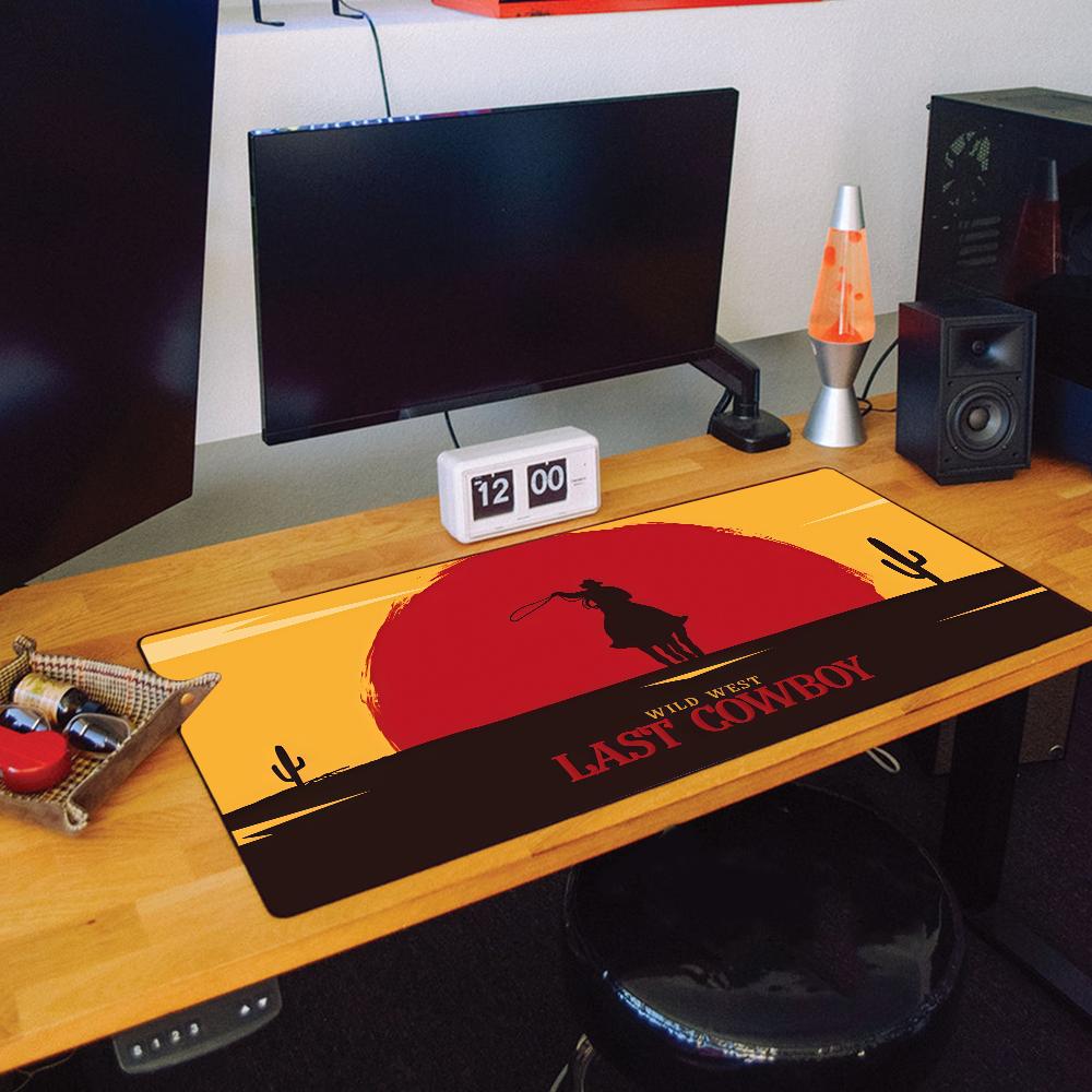 Feet Outdoor Cowboy Riding WILD WEST Mouse Pad Large Desk Mat Keyboard Ergonomic Office Rubber PC Non-slip Anti-fray Home Custom