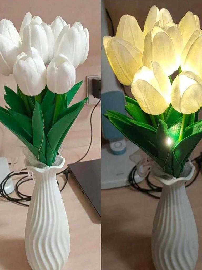 Tulip Simulation Flower Luminous LED Tulip Bouquet Tulip Night Lamp Christmas Gift Valentine's Day Flower Home Decor