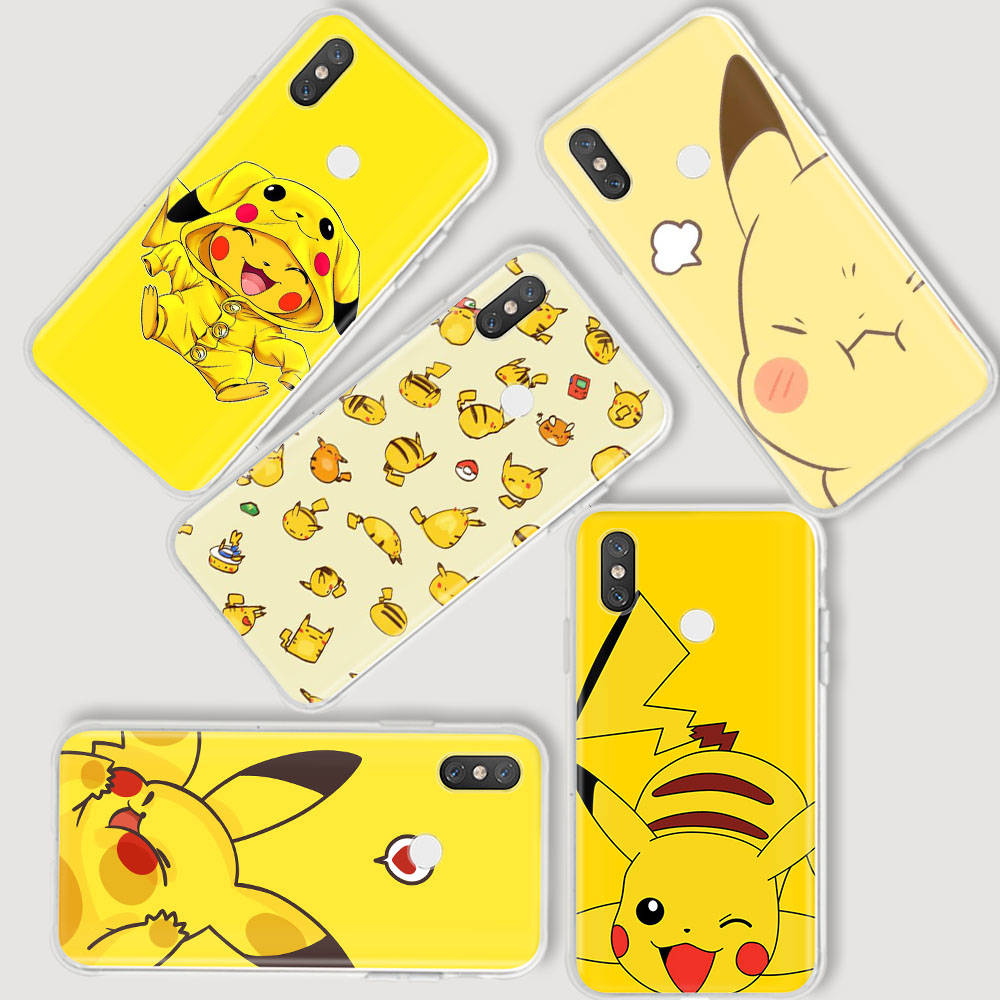 Прозрачный чехол PK10 Pikachu Pokémon для Samsung A04 A14 A23 M33 M53 Realme 10 9 C35 C55 VIVO Y02 Y12 Infinix Hot 30 Note 11 Tecno Spark 8P Pro