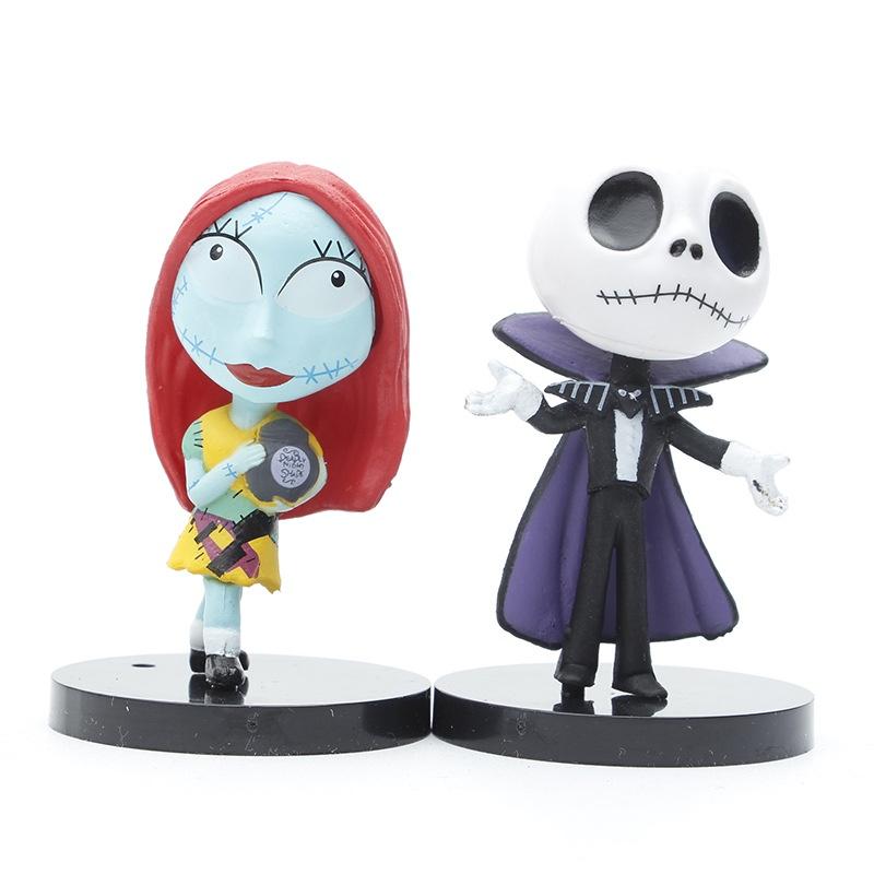 The Nightmare Before Christmas Skull Jack Figure Collectible Toy Pvc Material 10 Assorted Colors Set