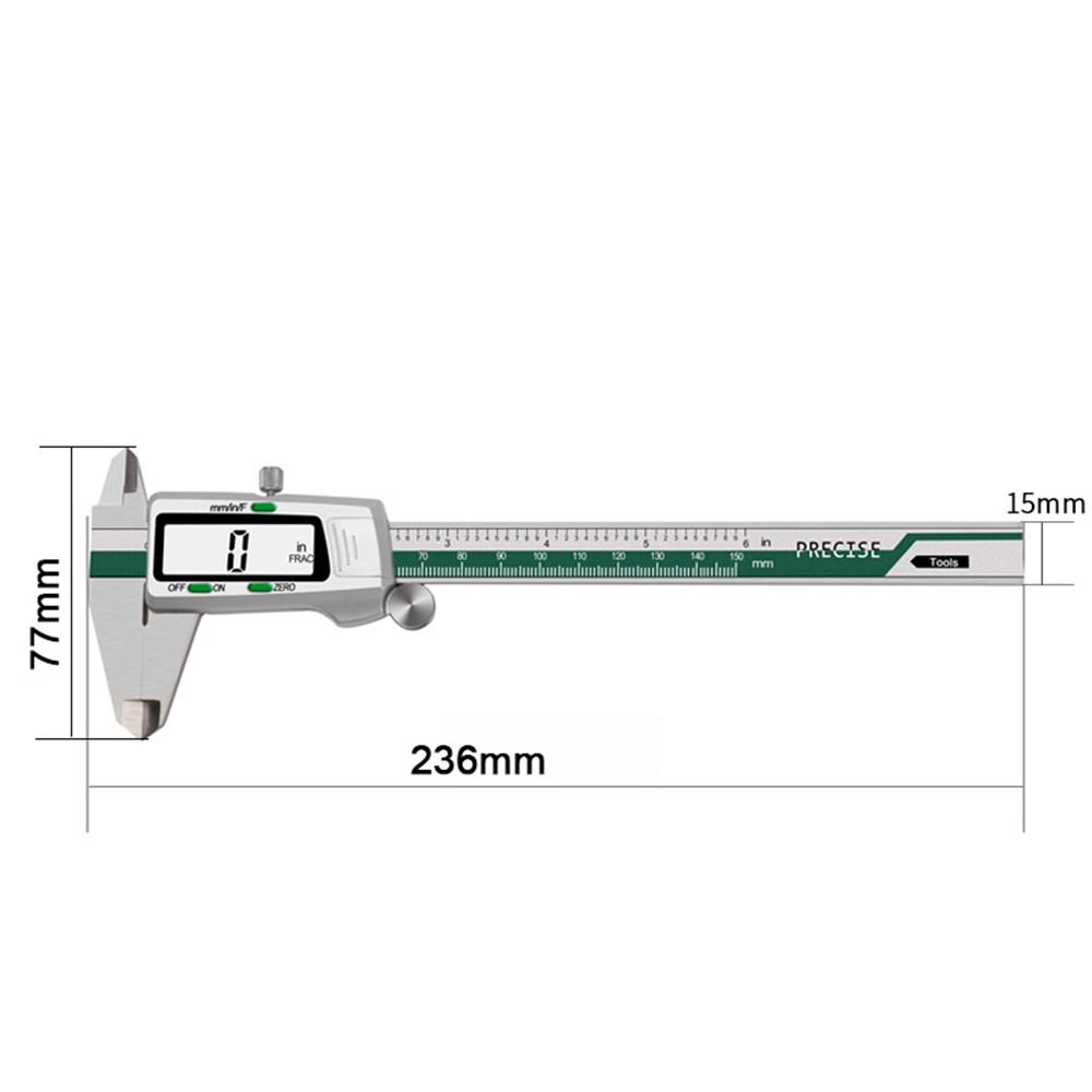 150mm LCD Digital Electronic Vernier Caliper Gauge Stainless Steel Micrometer