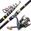 Комбинированная телескопическая удочка и катушка Портативная удочка из углеродного волокна с набором спиннинговых катушек 11BB