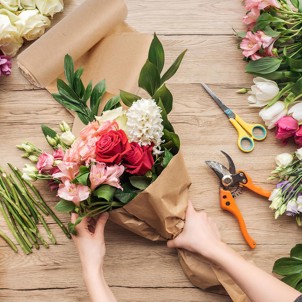 EXCEART Крафт-бумага Упаковочная бумага Цветочная бумага Коричневая упаковочная бумага Рулон упаковочной бумаги Бумага для рукоделия Коммерческое использование Цветы для рукоделия 1 рулон