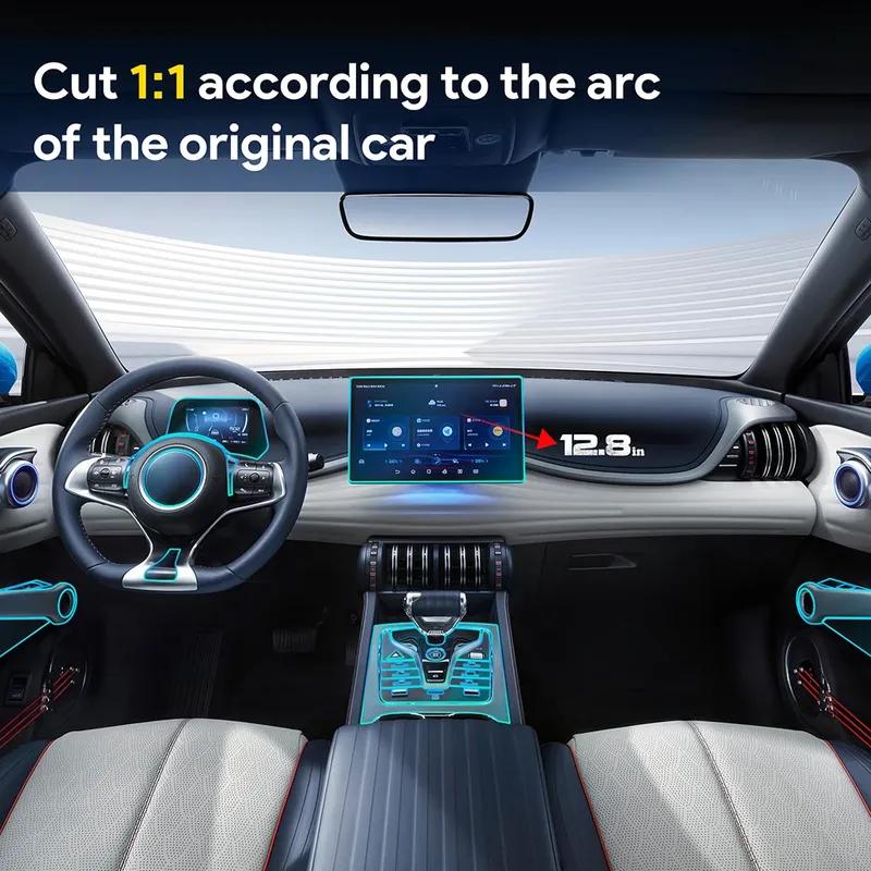 For BYD Atto 3 Yuan Plus 2024 Car Interior Center Console Transparent TPU Protective Film Navigation Anti-scratch