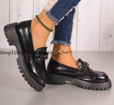 Мода 2025 Женские лоферы Весна Британский стиль Слипоны Платформа Туфли Мэри Джейн Женские Японская форма JK Обувь Лолита Большой размер 43