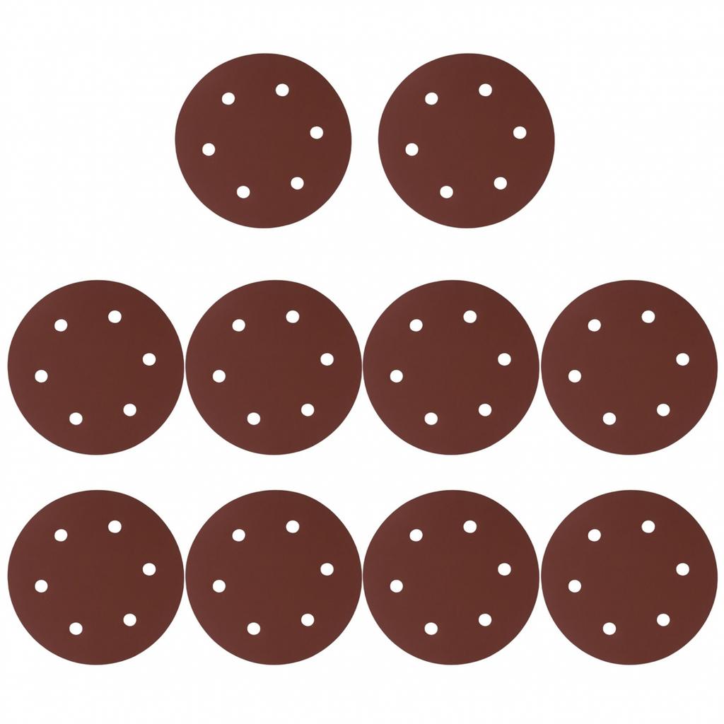 Шлифовальная бумага Полировальные инструменты 10 шт. 40-2000 грит 6 отверстий 9 дюймов/225 мм Алунд