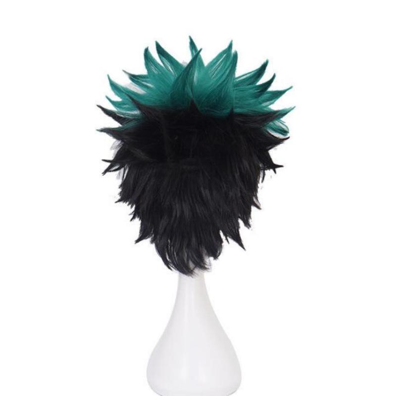 Green Black Short Wig My Hero Academia Midoriya Izuku Cosplay Costume Boku No Hero Academia Heat Resistant Hair Men Women Wigs