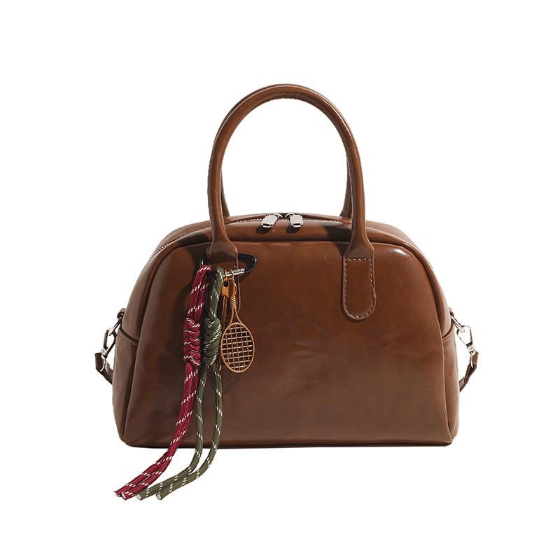 Ielgy American Retro Hand-Carrying Bowling Bag Fashion Casual One-Shoulder Female Bag