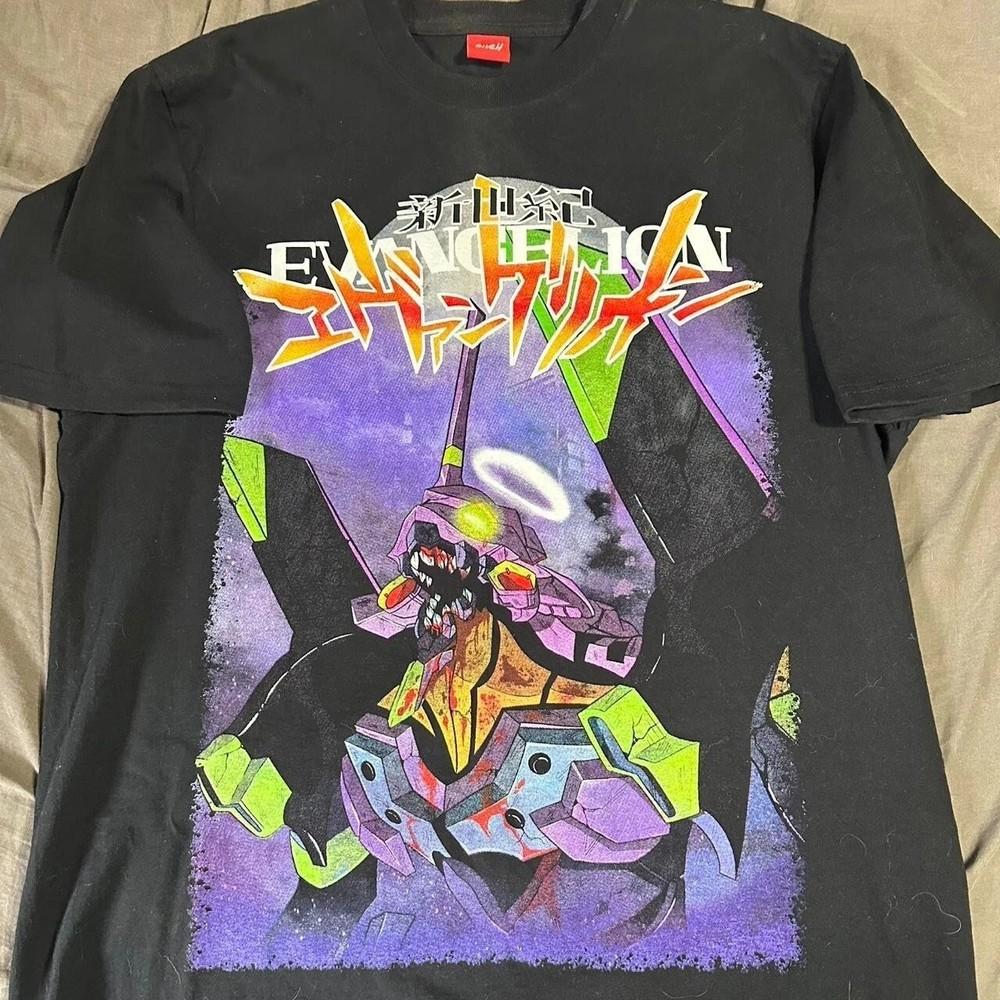 Винтажная футболка с коротким рукавом по аниме и манге Neon Genesis Evangelion S-5XL Унисекс