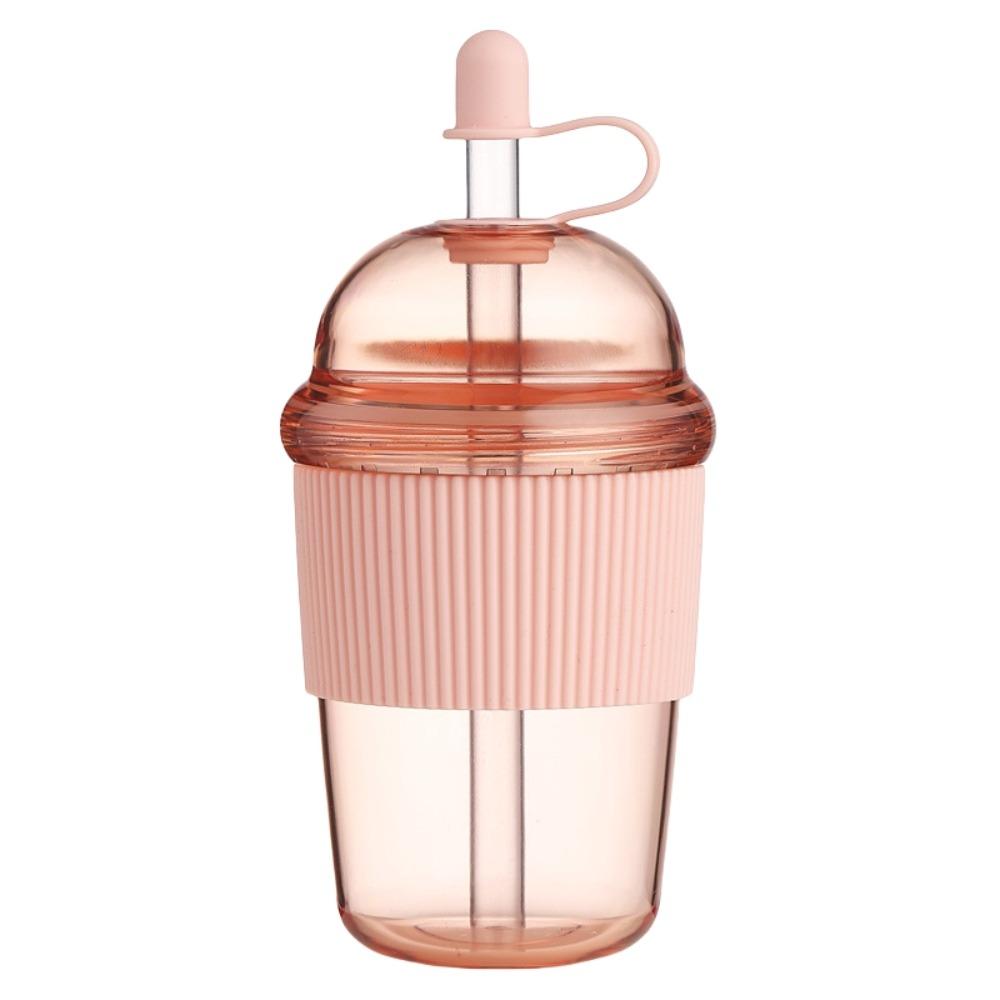 Silicone Cover Clear Tumbler with Lid and Straw Water Bottle Smoothie Cup Suction Cup  Home Use
