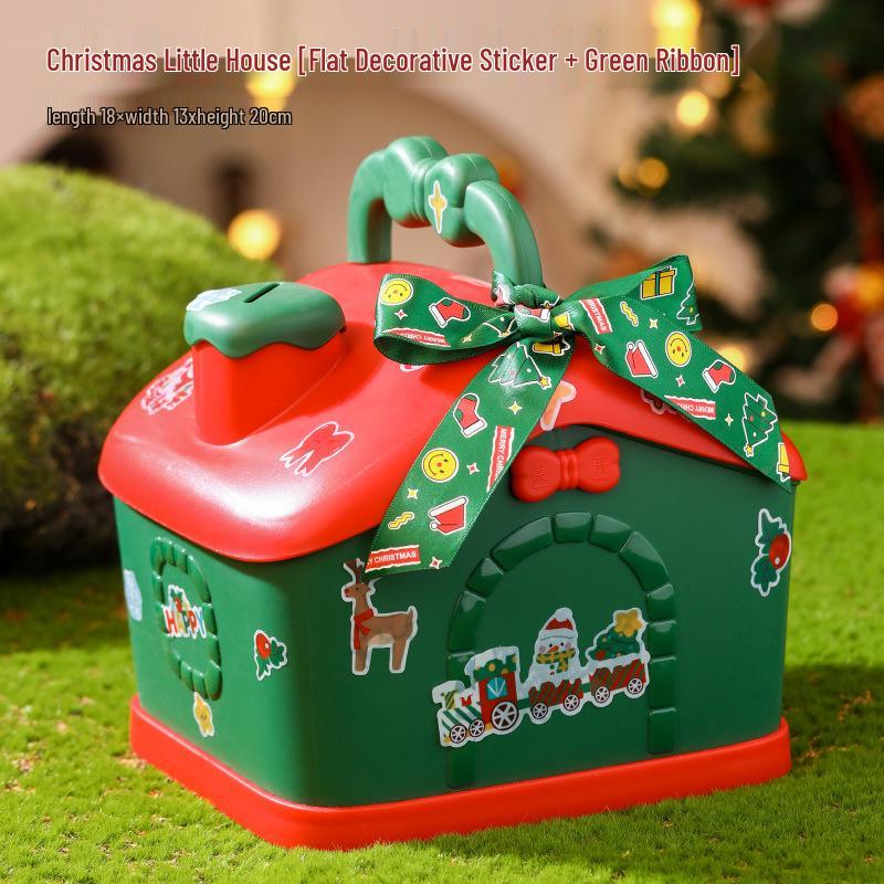 Рождественский Вечер Яблочная Подарочная Коробка - Креативная Упаковка для Конфет в Виде Маленького Домика для Детей