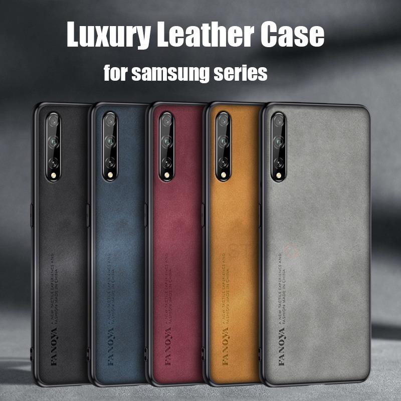 A50s A 50 30 70 11 10 Роскошный кожаный чехол из овчины для Samsung Galaxy A50 A30S A70 A7 2018 2019 A10 A11 A03 A04 Мужская задняя крышка