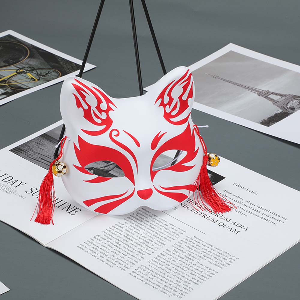 Plastic Japanese Anime Headwear Cat Mask Cosplay Mask Party Props Demon Slayer Party Mask Props