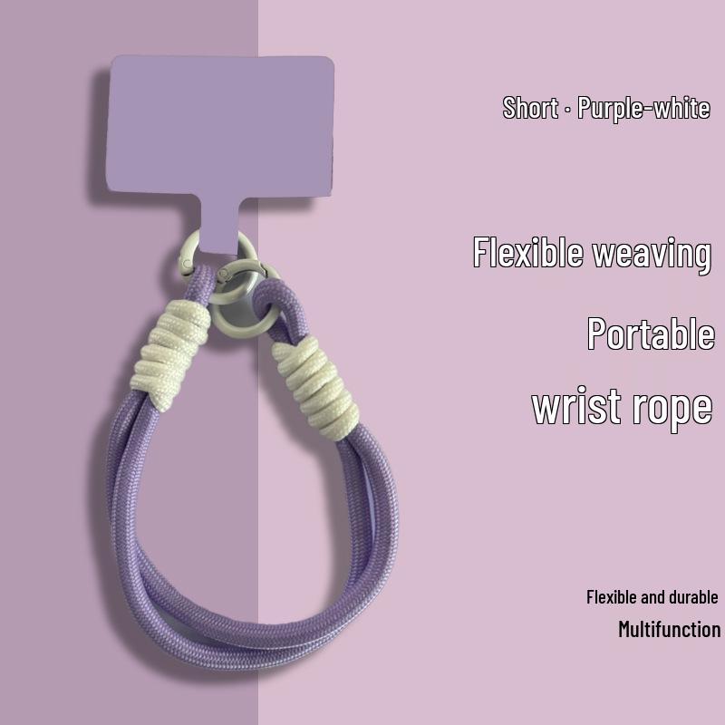 Популярный ремешок для телефона с цветными блоками: Многофункциональный чехол от потери, Чехол для наушников, Сумка-игрушка, Плетеный ремешок на запястье