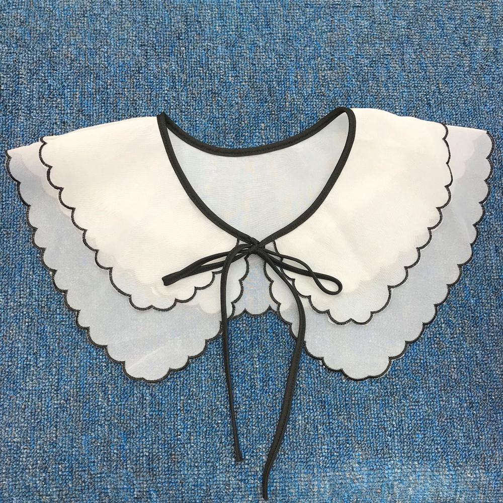 Cotton Lace Hollow Girl Shawl For Women Apparel Sewing Lace Neckline Clothing Decoration Fake Collar