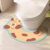 Коврик из диатомовой грязи, мультяшный, милый, впитывающий коврик для ног в ванную, нескользящий, для домашнего туалета, коврик для пола в туалет