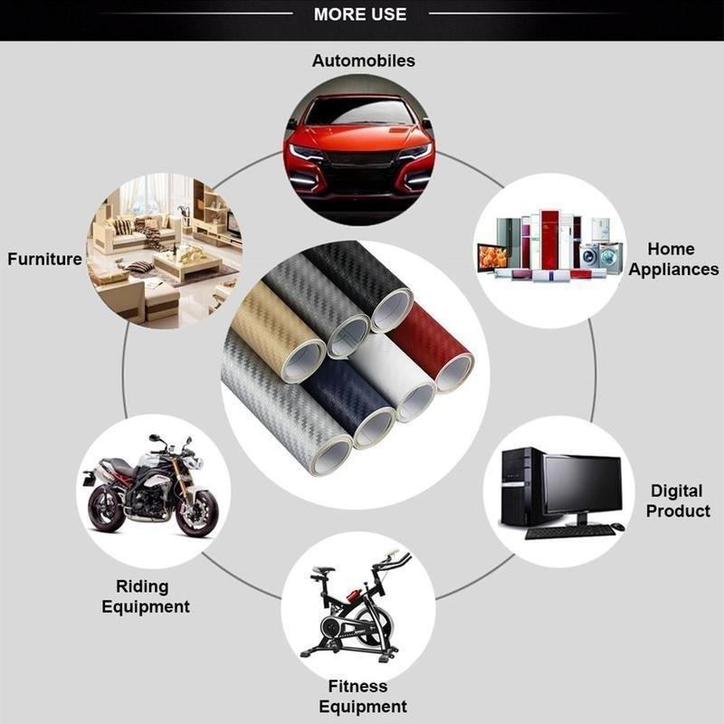 Практичная черная наклейка для автомобиля, рулонная наклейка, виниловая 3D-пленка из углеродного волокна, сделай сам, лист пленки