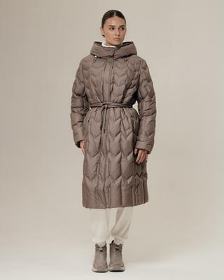 Куртка пуховик зима SNOW OWL 24273 XL капучино большие размеры