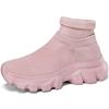 Unisex Breathable High Elastic Sock Type Thick Sole Height Increasing Casual Sports Sneakers