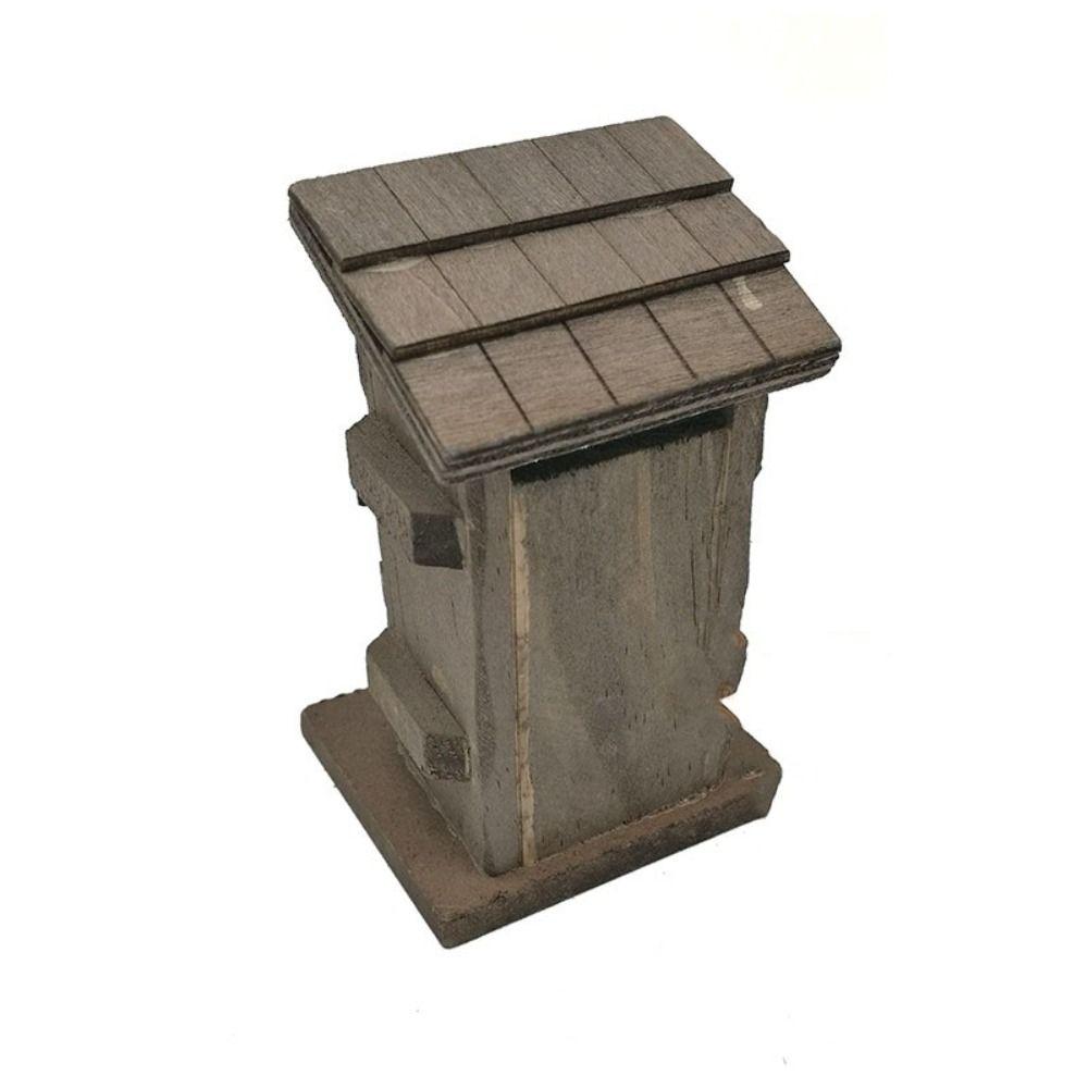 Wood Dollhouse Well Latrine Dolls Accessories Simulation Birdhouse Miniature Manger Figurine  Toy