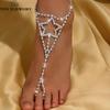 1 шт. Женская модная цепочка на ногу со звездой, циркониевые аксессуары, подходит для свидания, вечеринки, фестивального подарка -6016