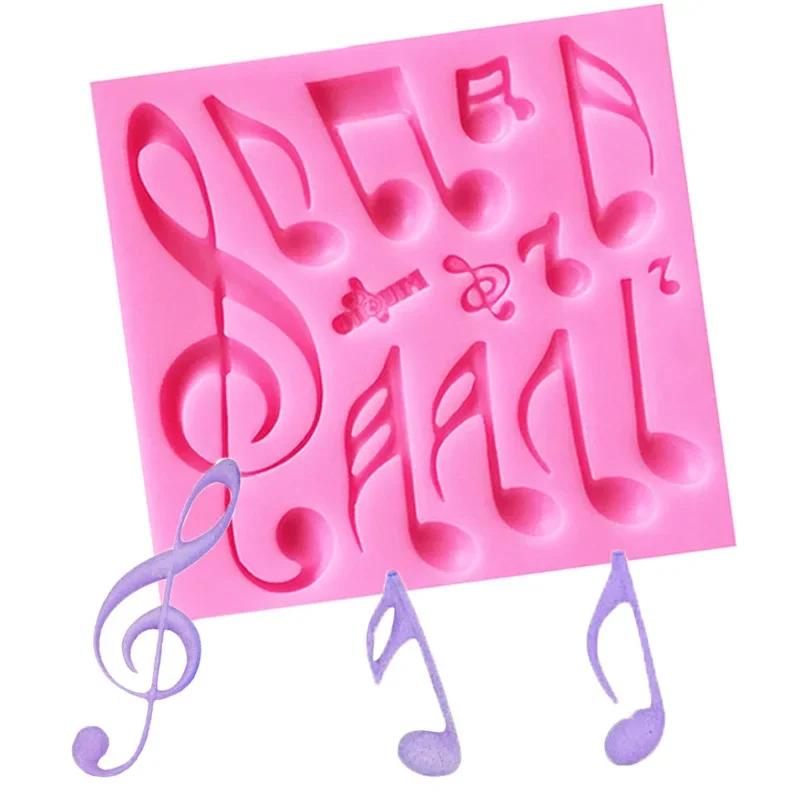 Music Symbol Shape Silicone Molds Musical Fondant Cake Decorating Tools Polymer Clay Moulds