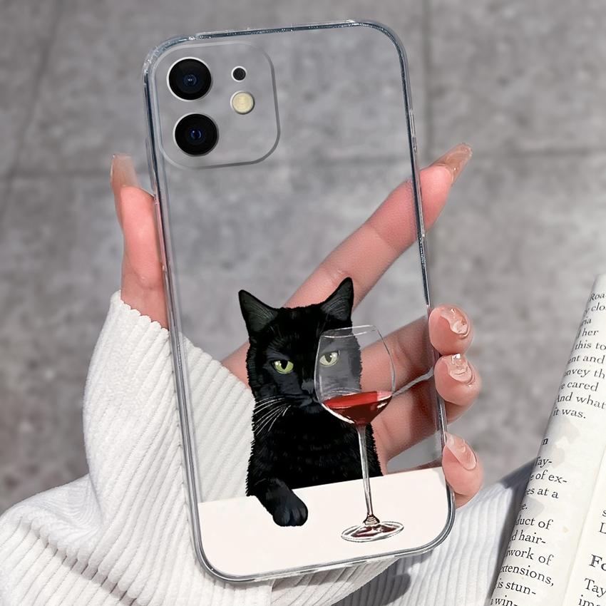 Прозрачный силиконовый чехол для телефона для iPhone 12 11 Pro Max 12 13 Mini 4 5S 6 7 8 Plus Милые узоры с астронавтами Прозрачный ТПУ Противоскользящий корпус для чехла iPhone