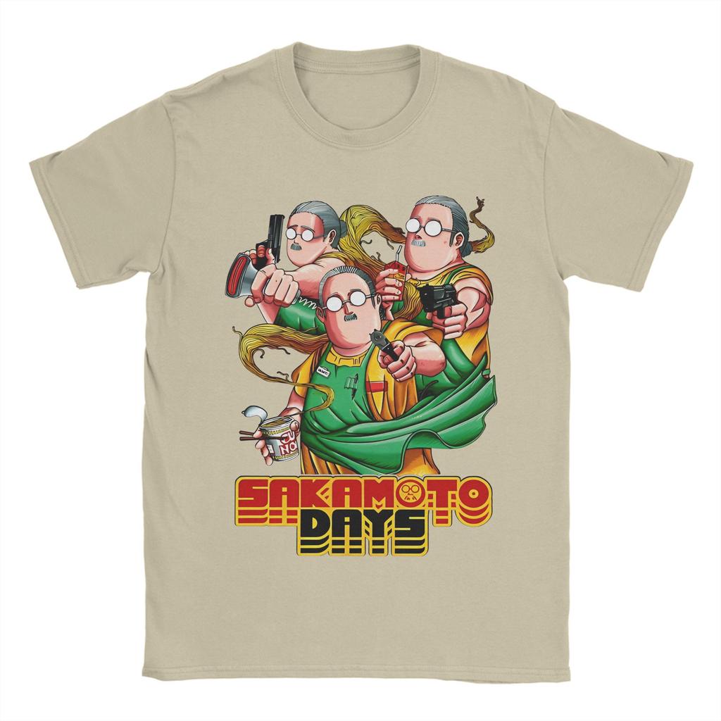 Принтованная футболка 'Дни Сакамото' мужская хлопковая с коротким рукавом Sakamoto Days с круглым вырезом летняя одежда