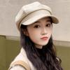 Keep Warm Korean Leather Painter Hat Solid Color Unisex Plain Hat  Autumn and Winter