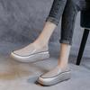 Leather Retro Style Thick-soled Lazy Loafers with One Pedal, New Color Matching Muffin Single Shoes for Women In Spring and Autumn 2025