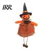 Decorative Witch Statue Halloween Hanging Decoration, Spooky Pumpkin/Ghost/Witch/Black Cat Doll Ornament with Festive Burlap Skirt for Haunted House,