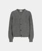 Noice M Fine Wool Knit Cardigan - Light Gray