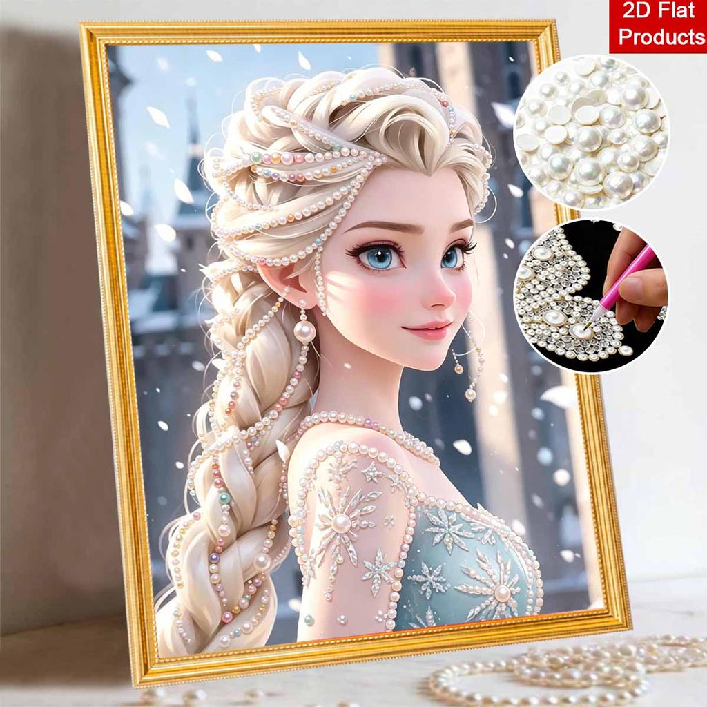 Disney Жемчужная Живопись Королева Эльза Сделай Сам Жемчужное Искусство Живопись Жемчужными Камушками Картины Поделки Особая Форма Домашний Декор Стен