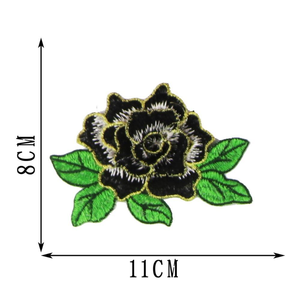 DIY Handmade Embroidery Flower Patch Polyester Fiber Floral Patches Embroidery Repair Patch Jeans
