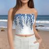 Crop Tops For Women Sexy Cami Tank Summer Tube Sleeveless Printed Camisole Shirt Vest