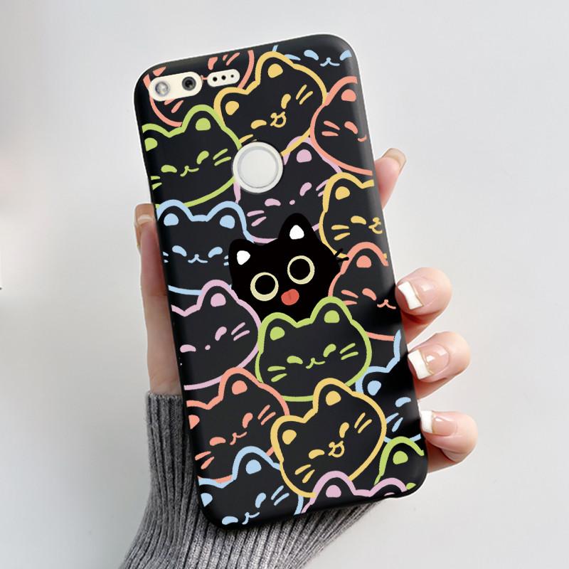 Роскошный Милый Кролик Любовь Мультяшный Забавный Чехол Для Google Pixel XL Pixel1 1 XL Черный Силиконовый Мягкий Чехол Для Телефона Защитная Задняя Крышка