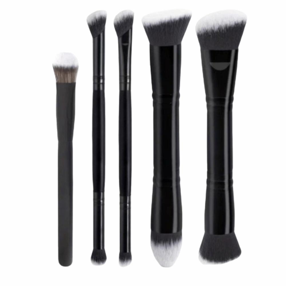 2/4/5Pcs Flat Top Dual-ended Makeup Brushes Soft Bristle Foundation Brush Set  Beginner Makeup
