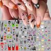 5 листов наклеек для нейл-арта на Хэллоуин для DIY украшения для ногтей