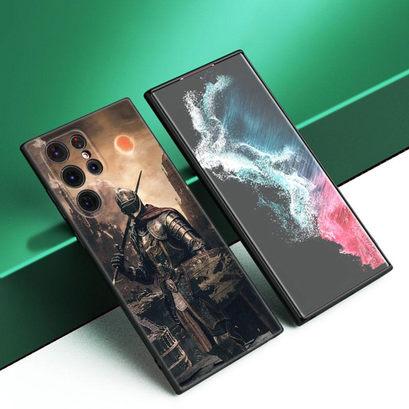 Игровой черный силиконовый чехол для телефона Dark Souls для Samsung Galaxy S23 S21 S20 FE S24 S22 Ultra S10E S10 S9 S8 Plus