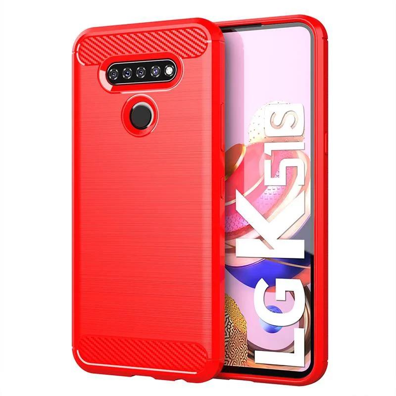 Чехол из ТПУ с текстурой из углеродного волокна для LG K92 K22 K42 K52 K62 K51S K61S Velvet Stylo 6 5 V60 V50 ThinQ, противоударный защитный чехол для бизнеса с полной защитой