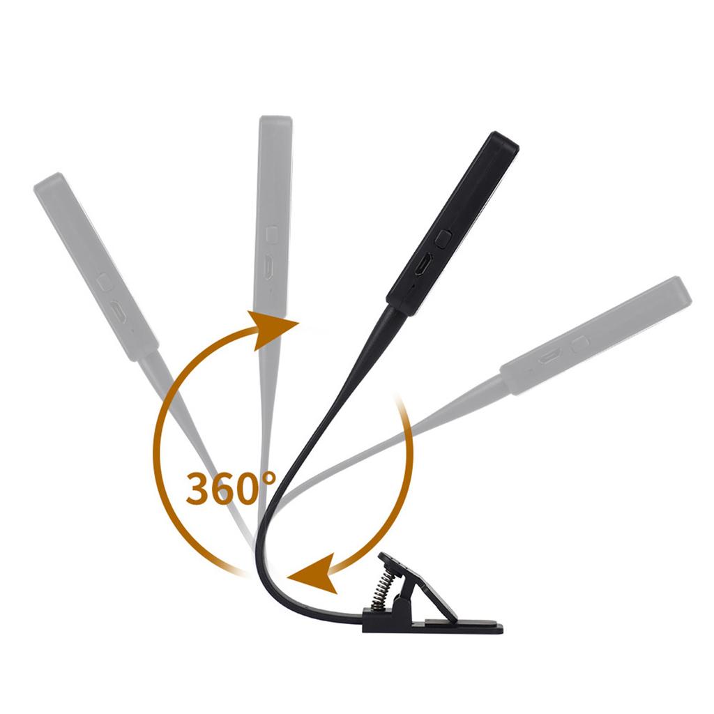 USB перезаряжаемая клипса для чтения книг 3 цвета лампа для чтения Регулируемая яркость лампа для чтения для детей помощь во сне освещение для Kindle