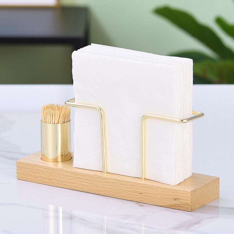 1 Piece Creative Walnut Fabric Standing Dining Desk Fabric for Office Napkins Multi-function Napkin Box | Napkin Box