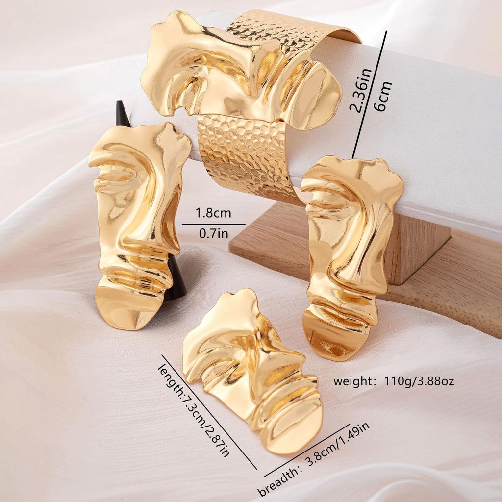 Персонализированный портретный комплект из серег, колец и браслетов