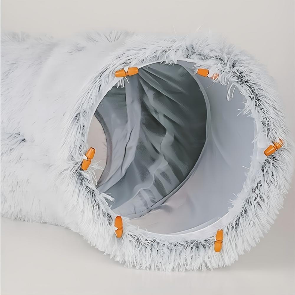Cat Litter Pet Cat Tunnel Plush Warm Cat Tunnel Foldable Removable Washable Multifunctional Splicing Cat Channel