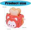 Novelty Toaster Keychain Realistic Sound Effect Plastic Simulation Model Multipurpose Decorative Accessory