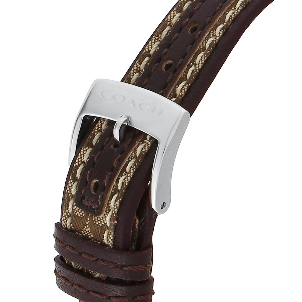 Часы CLASSIC SIGNATURE Серебряный циферблат из нержавеющей стали Кварцевые часы 31MM 14501525 Коричневый [Coach] Женские [Товар]